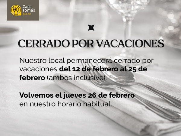 Cerrado por vacaciones